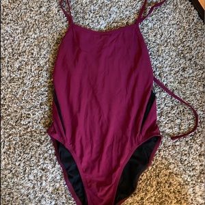 Maroon tie back Jolyn training suit